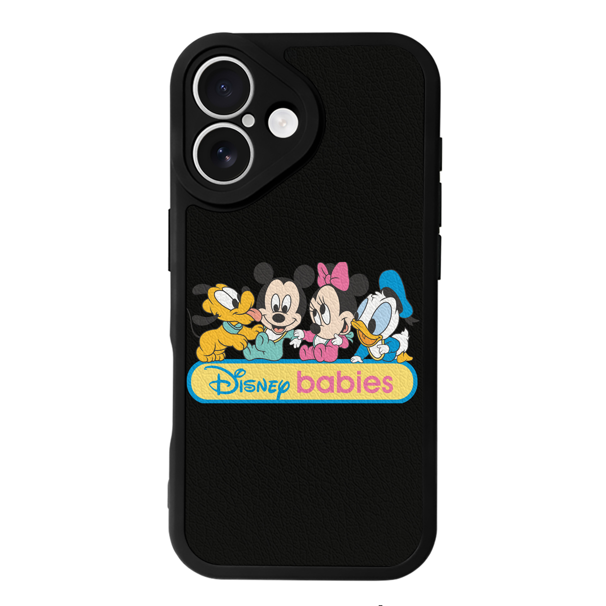 （画像用） ミッキーマウス Mickey Mouse 【iPhone 16シリーズ対応】シリコンスマホケース（レザー調） 材質：シリコン